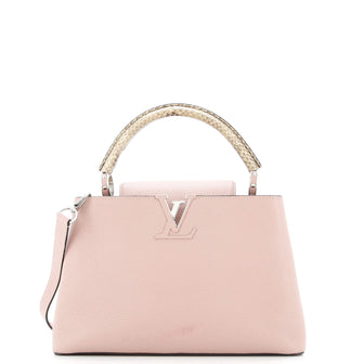 Louis Vuitton Capucines Bag Leather with Python PM