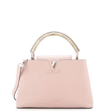Louis Vuitton Capucines Bag Leather with Python PM