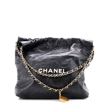 Chanel 22 Chain Hobo Quilted Calfskin Small