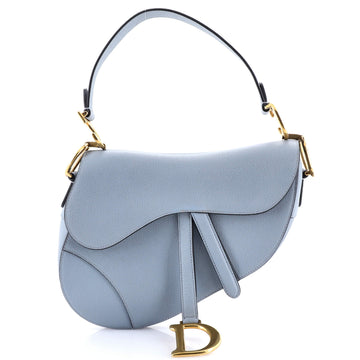 Christian Dior Saddle Handbag Leather Medium