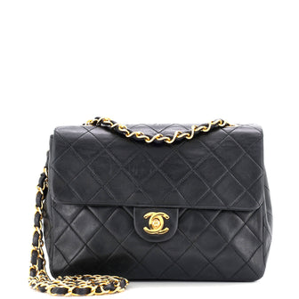 Chanel Vintage Square Classic Flap Bag Quilted Lambskin Small