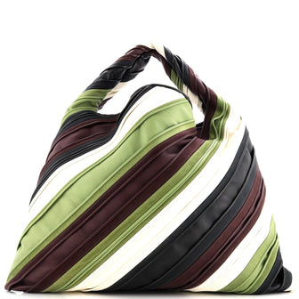 Bottega Veneta Hop Hobo Striped Leather and Suede Large