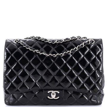 Chanel Classic Double Flap Bag Quilted Patent Maxi