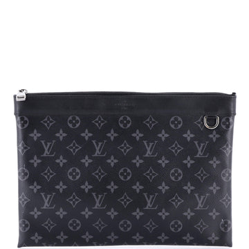Louis Vuitton Discovery Pochette Monogram Eclipse Canvas GM
