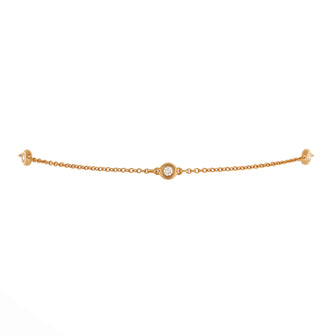 Tiffany & Co. Elsa Peretti Diamonds by the Yard 3 Stone Bracelet 18K Rose Gold with Diamonds