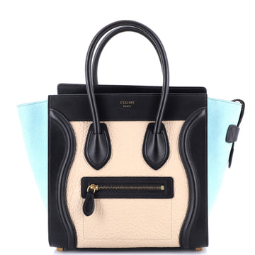Celine Tricolor Luggage Bag Leather Micro