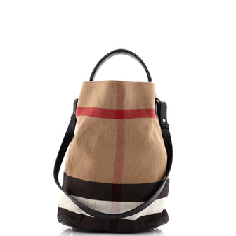 Burberry Ashby Bag House Check Canvas Medium
