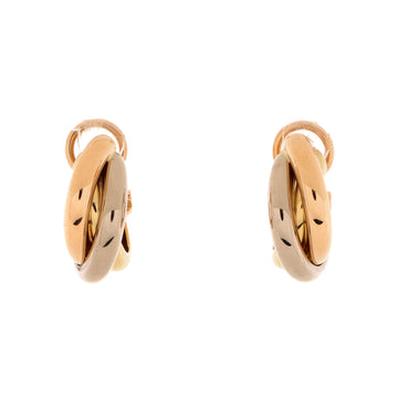 Cartier Trinity Hoop Earrings 18K Tricolor Gold 17.5mm