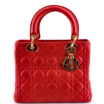 Christian Dior Lady Dior Bag Cannage Quilt Lambskin Medium