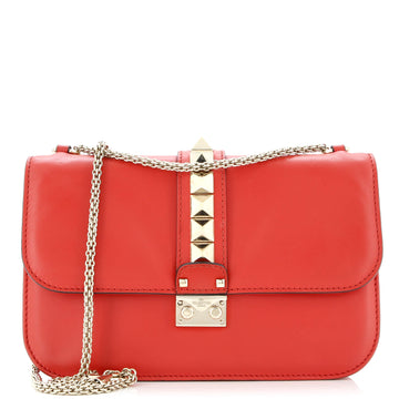 Valentino Garavani Glam Lock Shoulder Bag Leather Medium