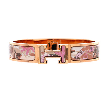 Hermes Clic H Bracelet Printed Enamel Extra Narrow