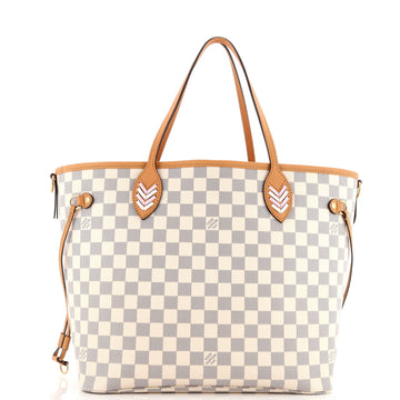 Louis Vuitton Neverfull NM Tote Damier with Braided Detail MM