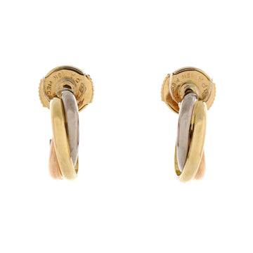 Cartier Trinity Hoop Earrings 18K Tricolor Gold 13mm