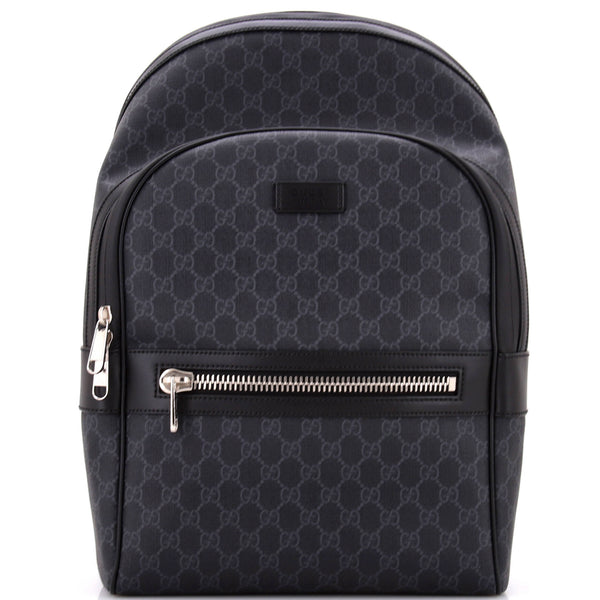 Gucci Front Zip Pocket Backpack GG Coated Canvas Medium 339457 display picture 2