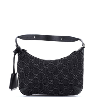 Gucci Horsebit Slim Shoulder Bag GG Denim with Leather Small