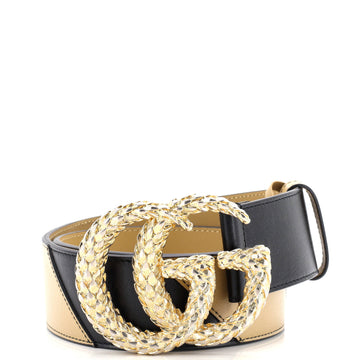 Gucci GG Marmont Belt Diagonal Quilted Leather Wide