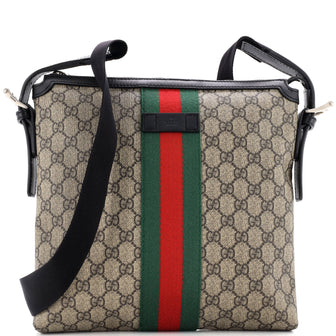 Gucci Web Messenger Bag GG Coated Canvas Medium