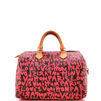 Louis Vuitton Speedy Handbag Limited Edition Monogram Graffiti 30