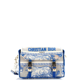 Christian Dior Diorcamp Messenger Bag Embroidered Canvas Small
