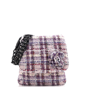 Chanel Camellia Messenger Bag Tweed Large