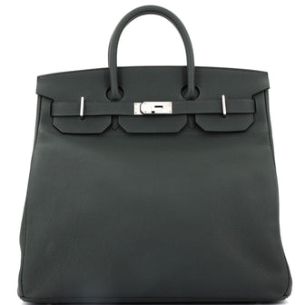 Hermes HAC Birkin Bag Green Togo with Palladium Hardware 40