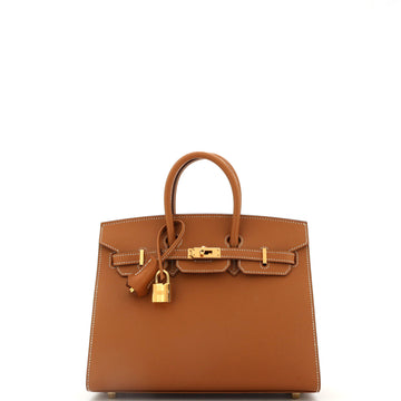Hermes Birkin Sellier Bag Brown Epsom with Gold Hardware 25