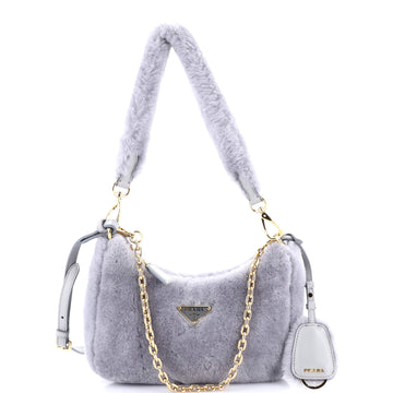 Prada Re-Edition Shoulder Bag Shearling Mini