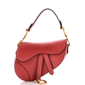 Christian Dior Saddle Handbag Leather Mini