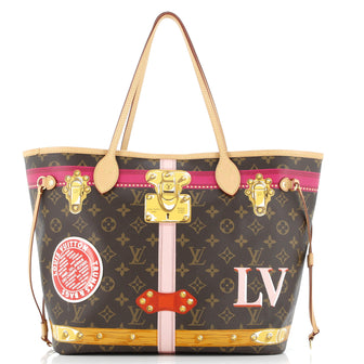 Louis Vuitton Neverfull NM Tote Limited Edition Summer Trunks Monogram Canvas MM