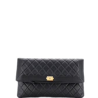 Chanel Boy Beauty CC Clutch Quilted Lambskin