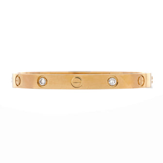 Cartier Love 4 Diamond Bracelet 18K Yellow Gold with Diamonds