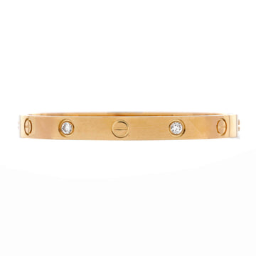 Cartier Love 4 Diamond Bracelet 18K Yellow Gold with Diamonds