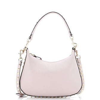 Valentino Garavani Rockstud Zip Hobo Bag Leather Small