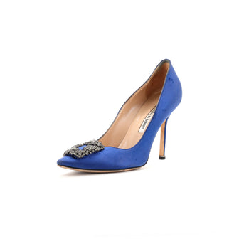 Manolo Blahnik Women's Hangisi Pumps Satin 105