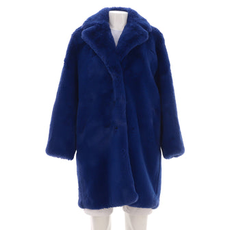 Louis Vuitton Women's Toggle Closure Coat Faux Fur