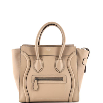 Celine Luggage Bag Grainy Leather Micro