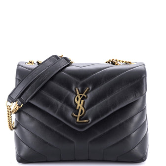 Saint Laurent Loulou Shoulder Bag Matelasse Chevron Leather Small