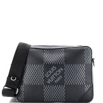 Louis Vuitton Trio Messenger Bag Limited Edition Damier Graphite 3D