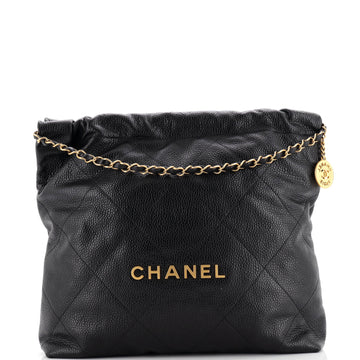 Chanel 22 Chain Hobo Quilted Caviar Medium
