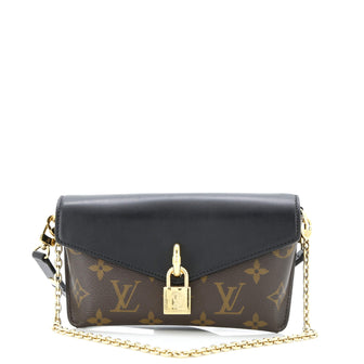 Louis Vuitton Padlock on Strap Handbag Monogram Canvas and Leather