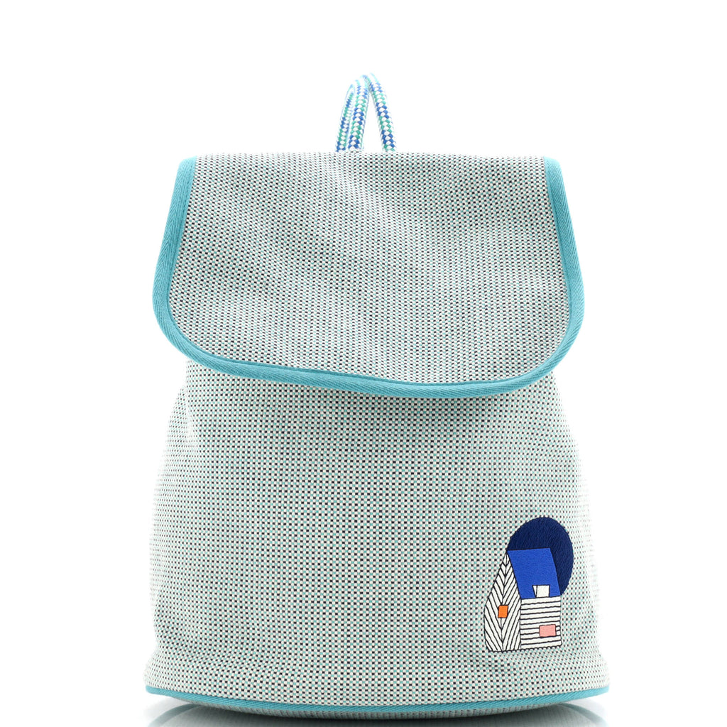 Hermes Les Cabanes Backpack Embroidered Toile 340021 display picture 2