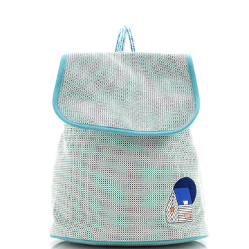 Hermes Les Cabanes Backpack Embroidered Toile