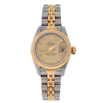 Rolex Oyster Perpetual Datejust Automatic Watch Stainless Steel and Yellow Gold 26