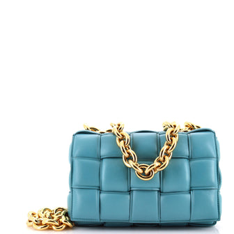 Bottega Veneta Cassette Chain Crossbody Bag Padded Maxi Intrecciato Leather