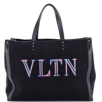 Valentino Garavani Grande Plage VLTN Tote Canvas Medium