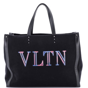Valentino Garavani Grande Plage VLTN Tote Canvas Medium