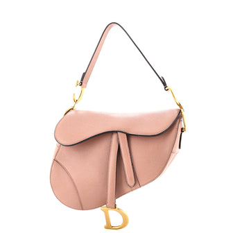 Christian Dior Saddle Handbag Leather Medium
