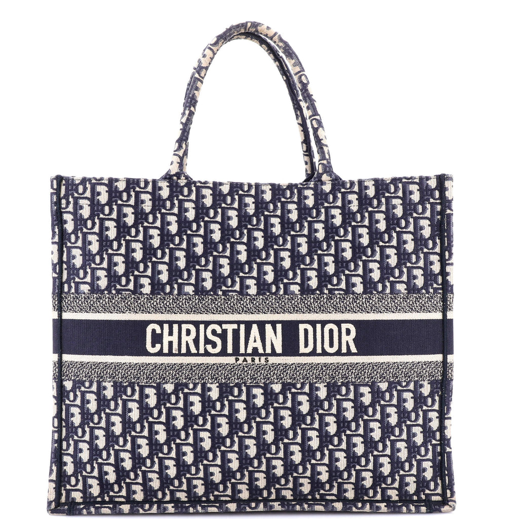 Christian Dior Book Tote Oblique Canvas Large 340094