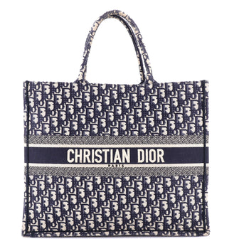 Christian Dior Book Tote Oblique Canvas Large