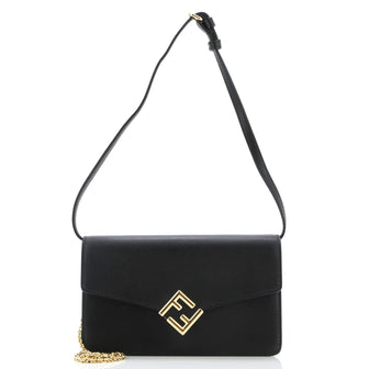 Fendi FF Diamonds Wallet on Chain FF Embossed Leather